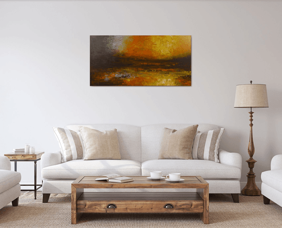 Devoted Shore  (Large Seascape, 120x60cm)