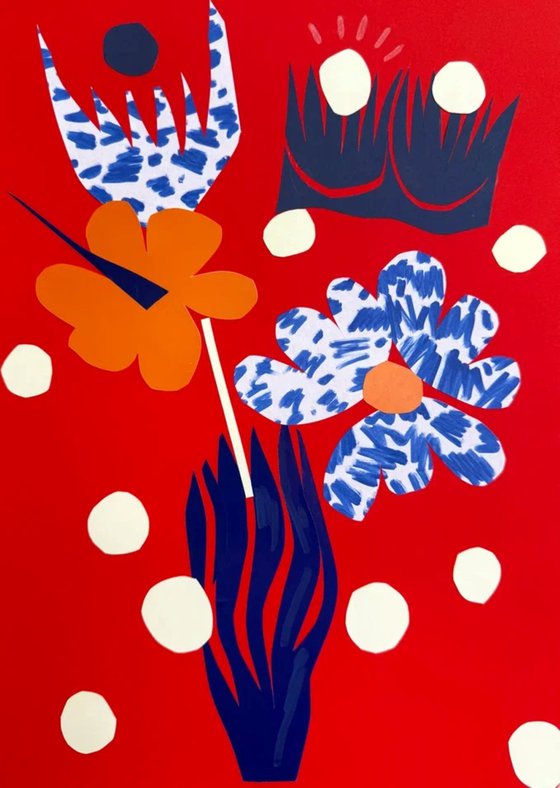Matisse Style Floral Collage