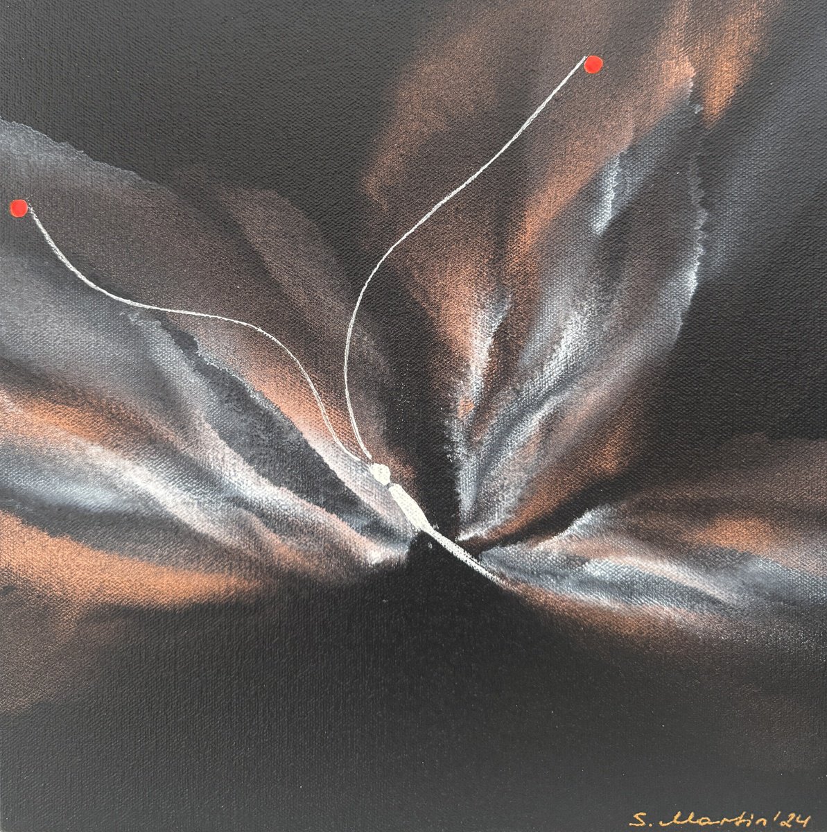 Abstract Animal Painting By Svetlana Martin, 11 X 11", Scattering Dreams-Iii, Original Artwork