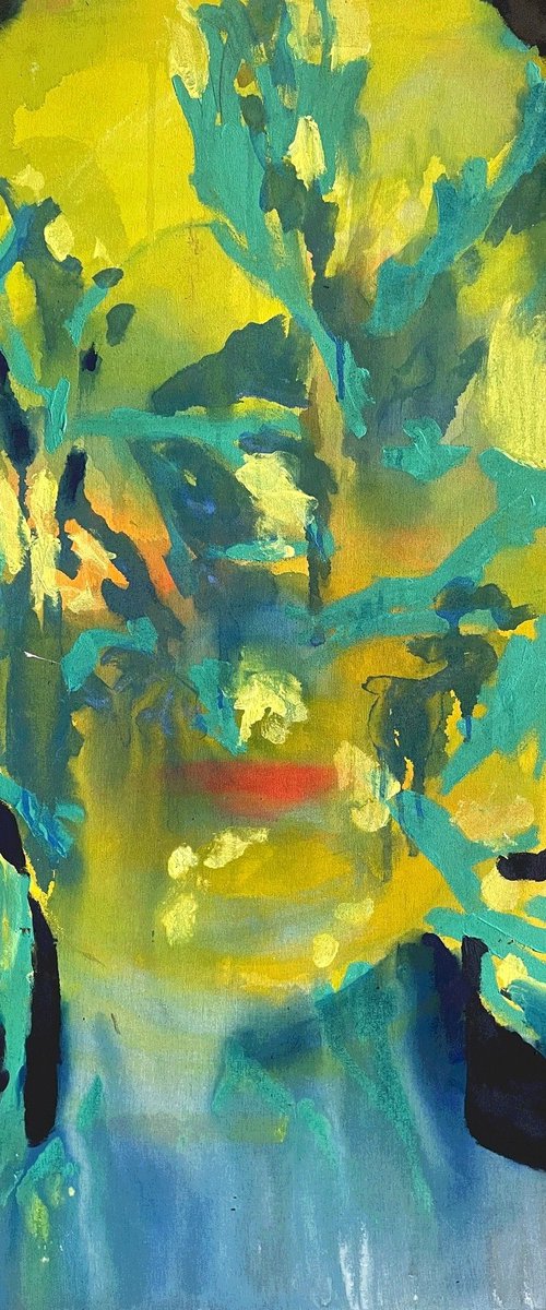 Man in flowers by Gela MIKAVA