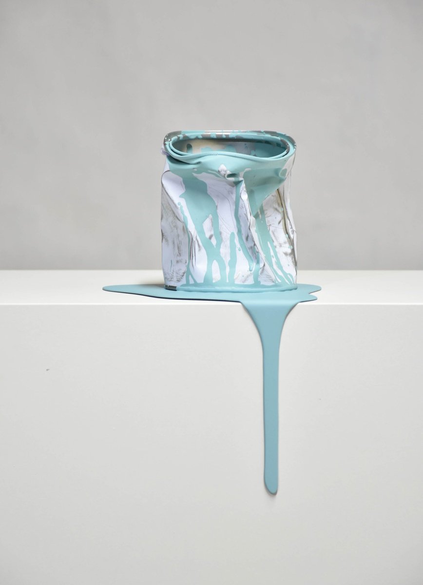 Urban And Pop Cityscapes Sculpture By Yannick Bouillault, 7 X 11", Le Vieux Pot De Pastel, Original Artwork