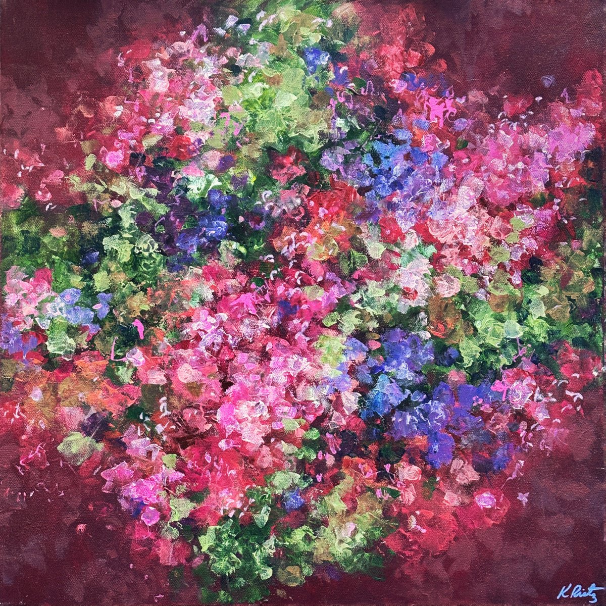  Bold Love By Kathleen Rietz, 24 X 24, Artwork For Sale On Artfinder