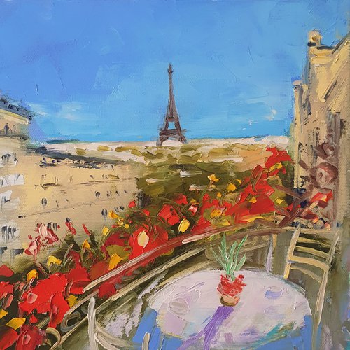 Paris City Painting by Volodymyr Smoliak
