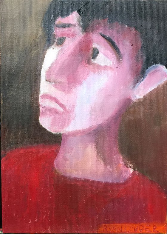 The Concerned Son 5x7 Canvas Board