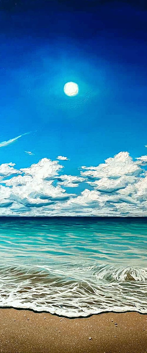 Blue light. Beach by Elena Adele Dmitrenko