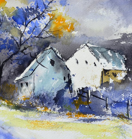 the moon watches watercolor