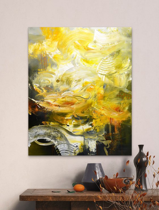 Sunflowers by the pond