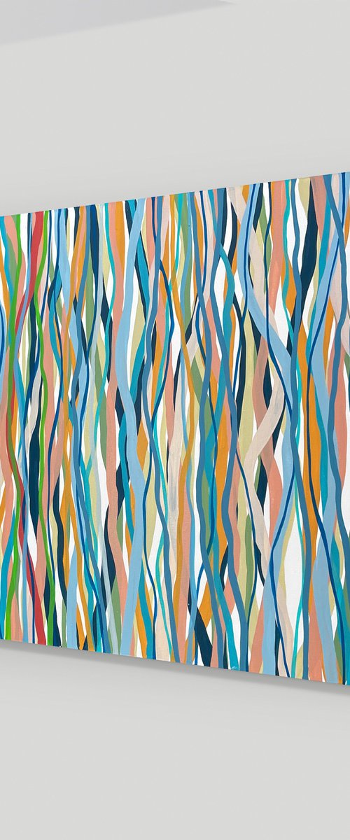 Soul Street- 200 x 85cm acrylic on canvas by George Hall