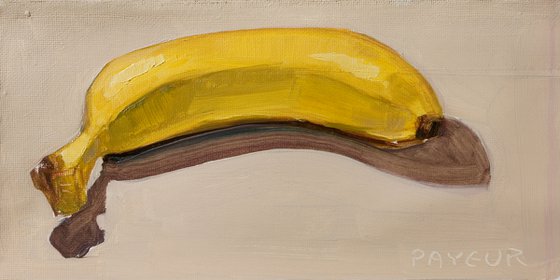 still life of fresh banana on a white background