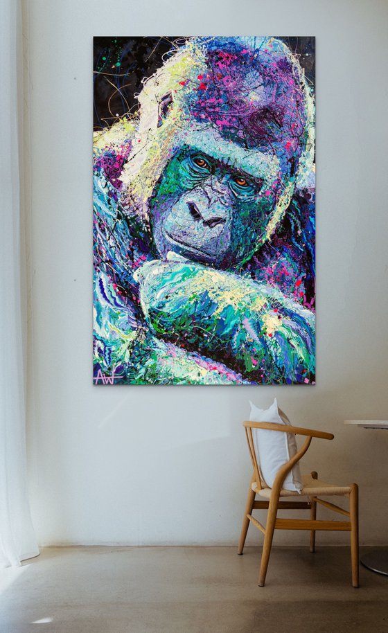 The Big Guy - Very large oil painting