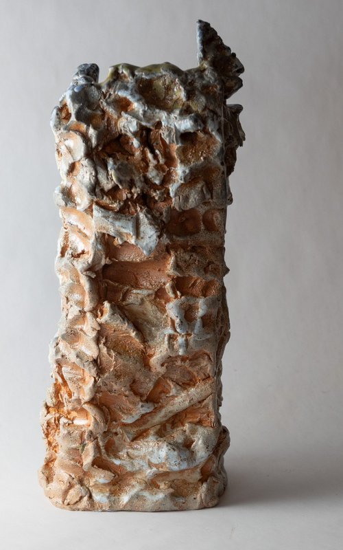Soda-Fired Ceramic Sculptural Vase by Rebecca Talbot