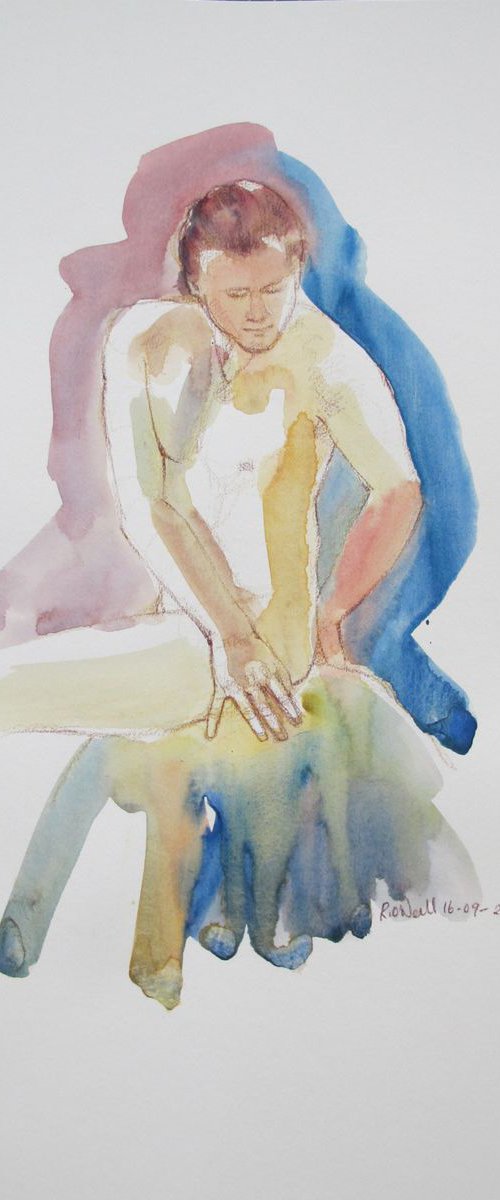 Seated male nude by Rory O’Neill