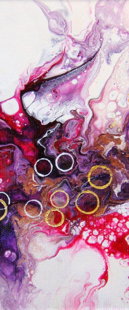 "Emotions #4"  Abstract Small painting by Irini Karpikioti