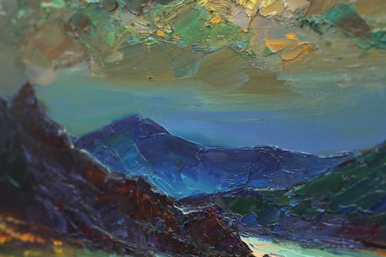 Night space over the bay