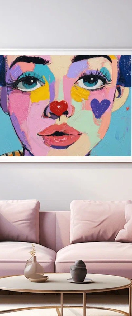 Kawaii Clown Portrait by Sasha Robinson