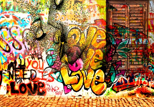 Street Art Love Message by Alex Solodov