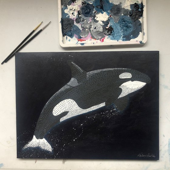 Orca - Orignal acrylic painting on canvas