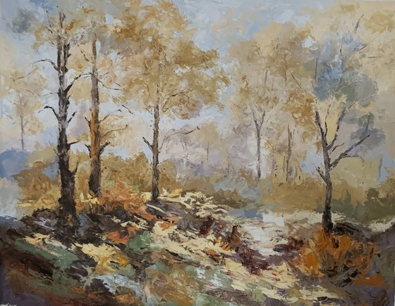 Autumn Light,Golden Woods.