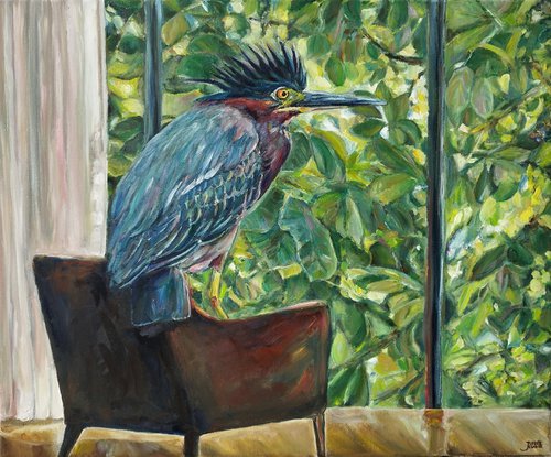 Green Heron At Home by Jura Kuba Art