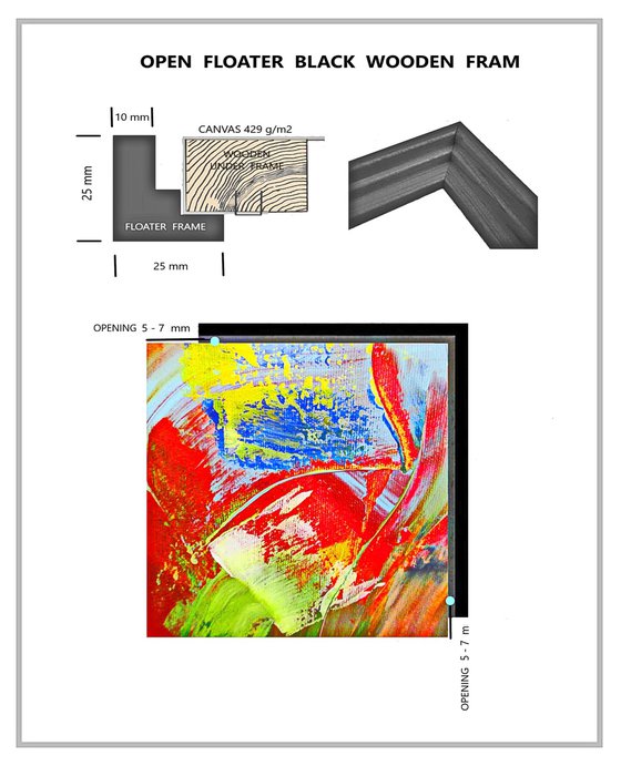 FLOWER  MEADOW,  Pollock style, framed