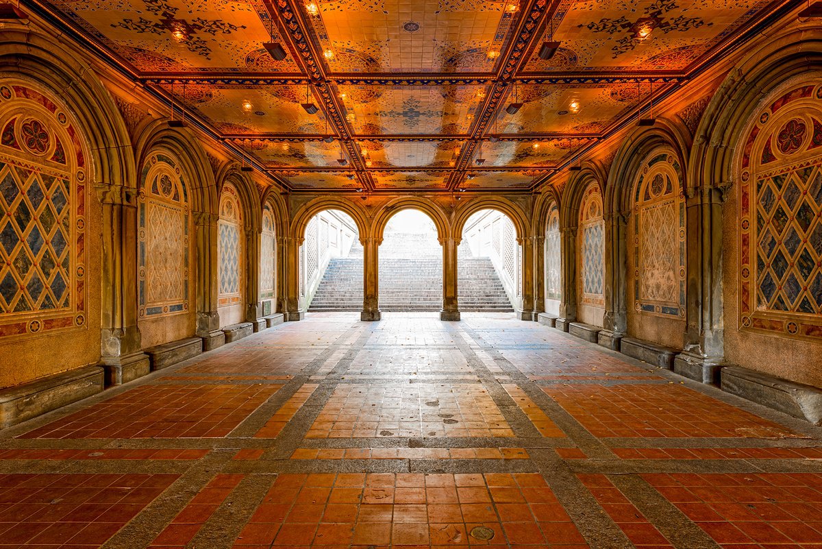Photorealistic Cityscapes Photograph By Nick Psomiadis, 53 X 35", Lower Passage, Original Artwork