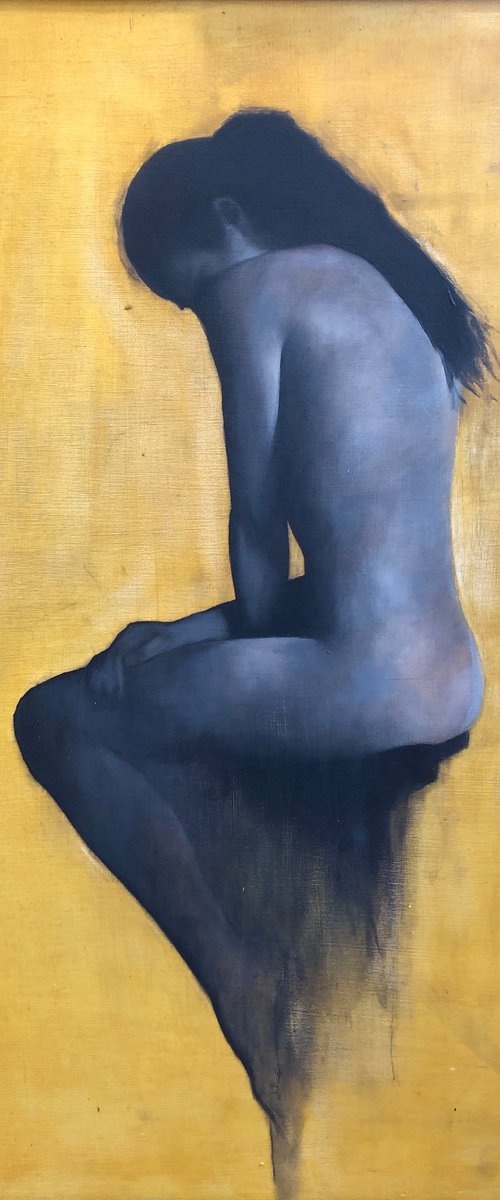 Girl on Stool (Oil) by Patrick Palmer