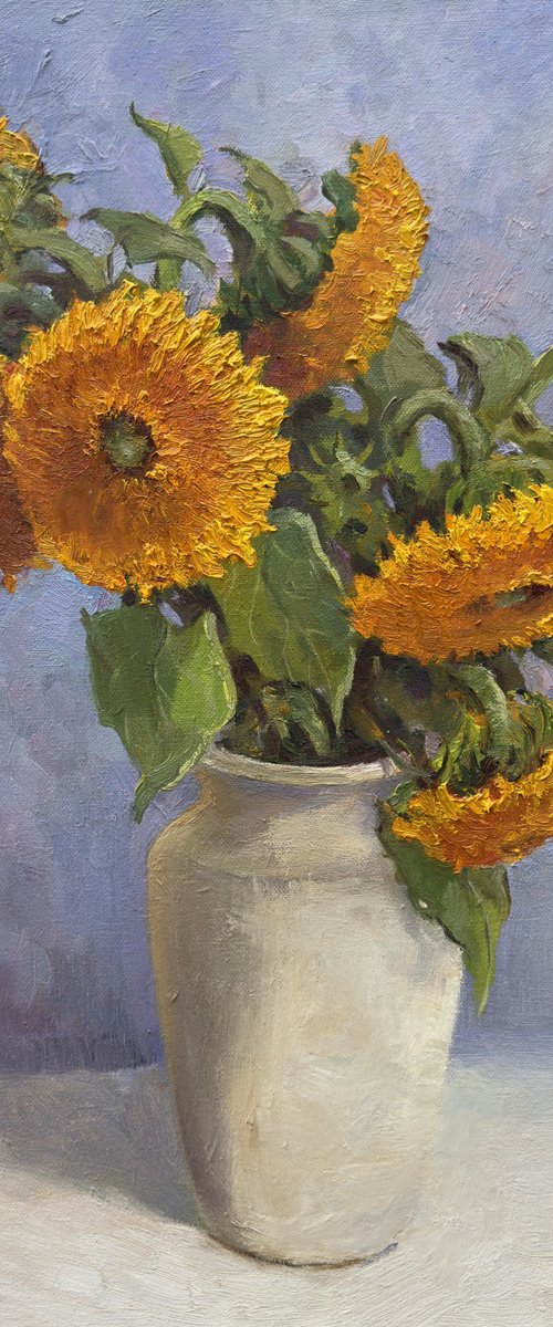 Sunflowers Still life by Evgeniia Mekhova