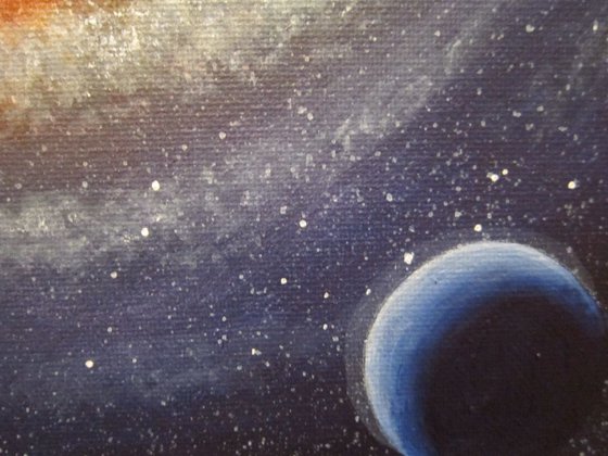 Galaxy Acrylic Painting 10'' x 12''