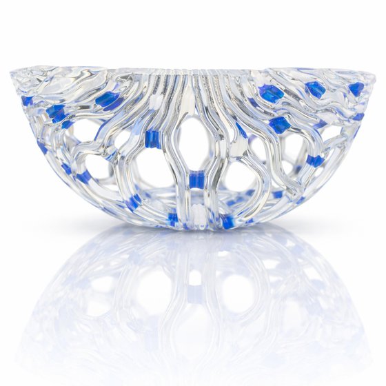 Soft Blue Fused Glass Vessel