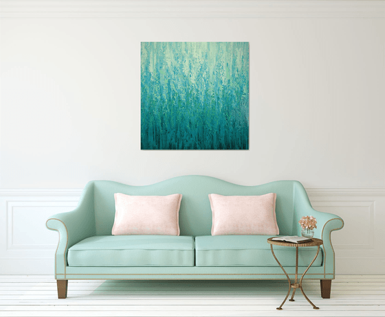 Teal Green Flow - Color Field