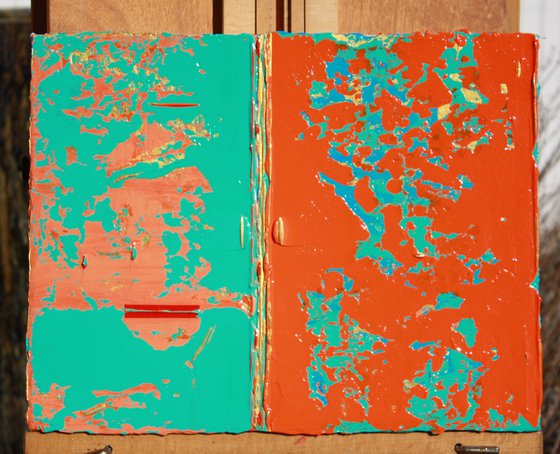 Bright Aqua Green Orange Contrasts