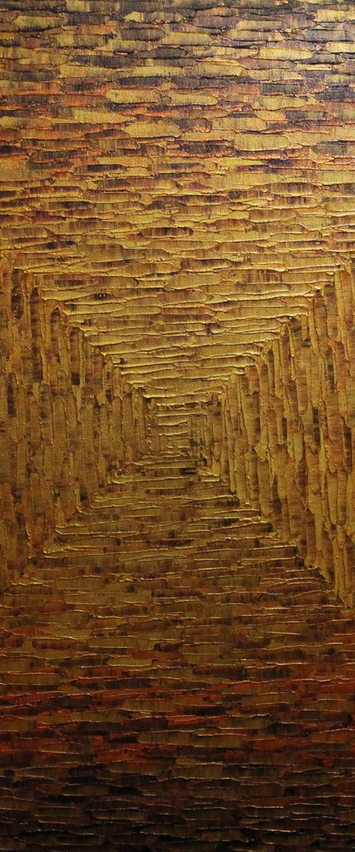 Large gold orange purple square gradient by Jonathan Pradillon