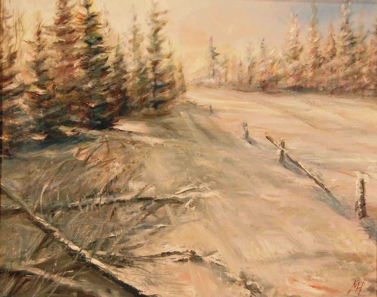 Early morning in winter by Mikhail Nikitsenka