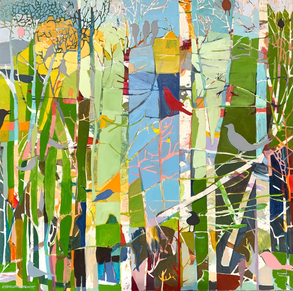 All The Birds Sing - First Day Of Spring By Steven Page Prewitt, 60 X 60, Artwork For Sale On Artfinder