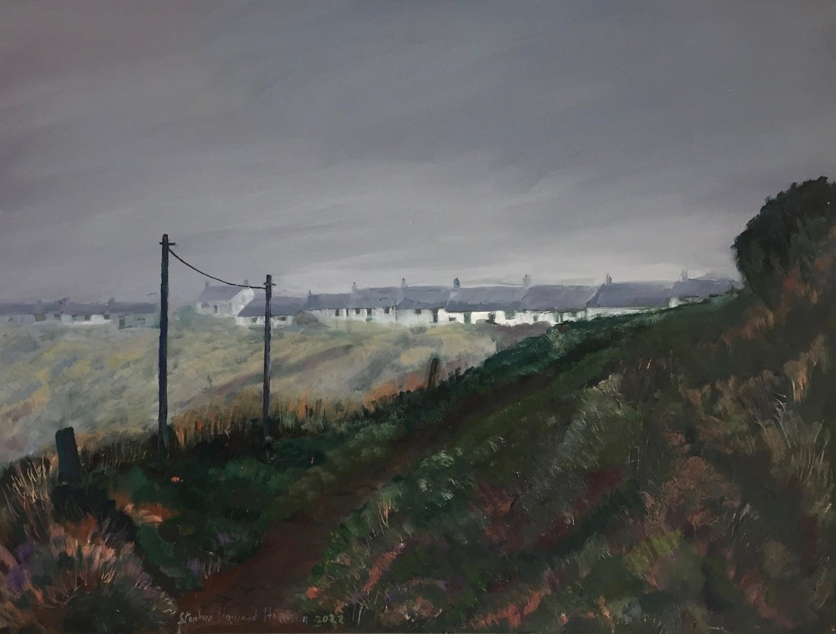 Impressionistic Landscape Oil Painting By Stephen Howard Harrison, 33 X 25", 