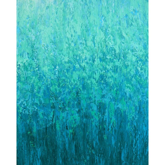 Trickles - Turquoise Abstract