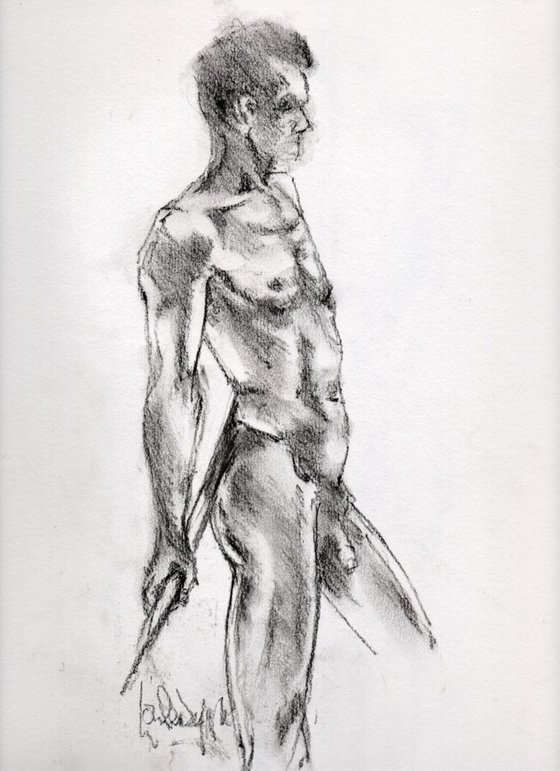 Standing nude