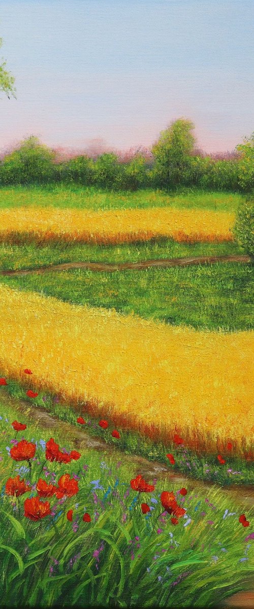 Wheat field with poppy meadow by Ludmilla Ukrow