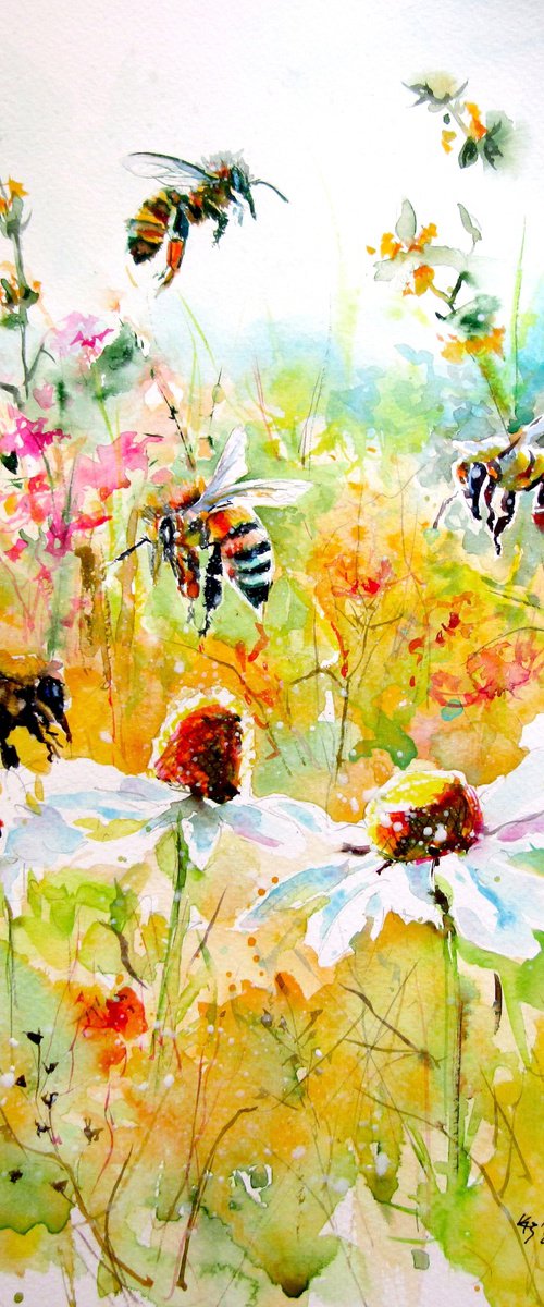 Bees and flowers IV by Kovács Anna Brigitta