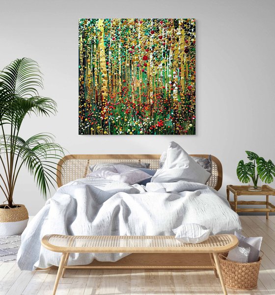 Forest. Precious stones abstract