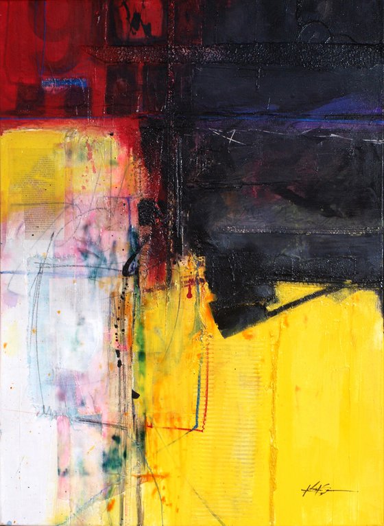 Urban Epilogue  - Large Abstract Painting by Kathy Morton Stanion