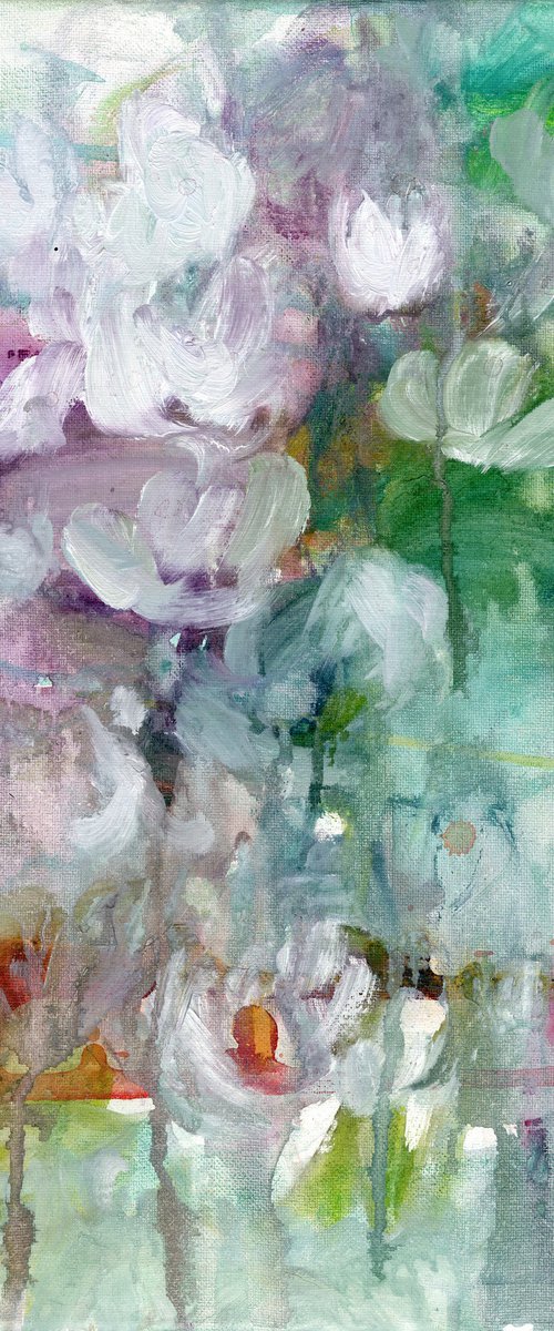 Floral Lullaby 37 - Flower Oil Painting by Kathy Morton Stanion by Kathy Morton Stanion