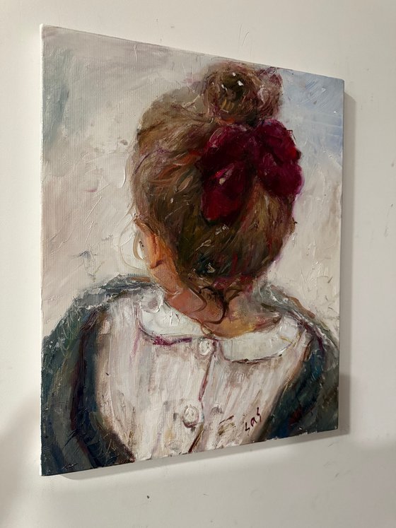 Girl with a green scarf