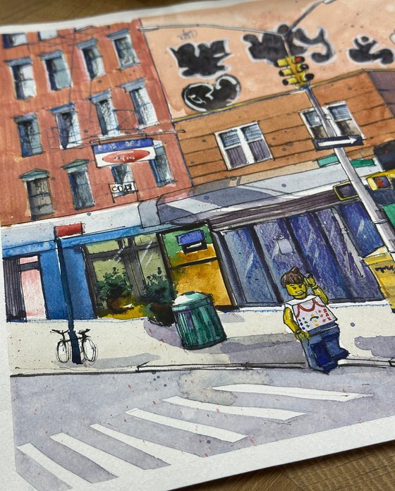 Lego men in New York