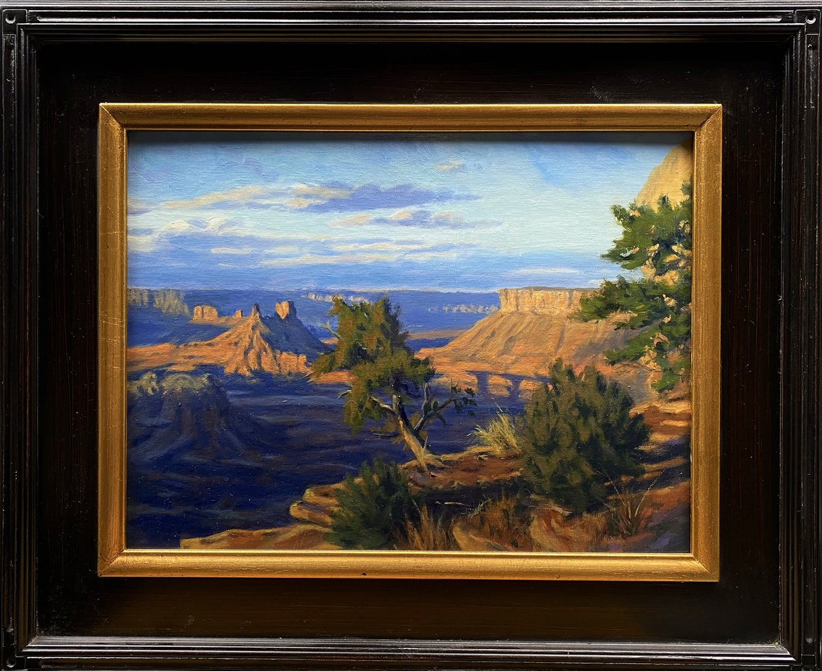 Impressionistic Landscape Oil Painting By Daniel Brian Fishback, 23 X 19, Castle Valley Utah, Original Artwork