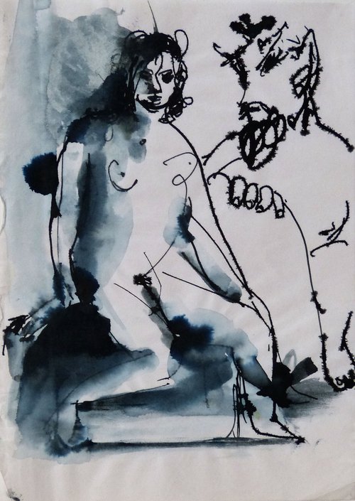 Surrealist Lovers, 15x20 cm ES6 by Frederic Belaubre