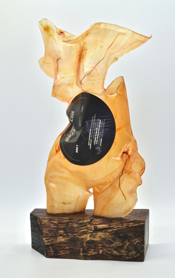 Vinyl Music Record Sculpture - "Theft of Fire (female)"