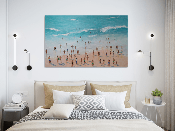 Summertime beach 48x30 in