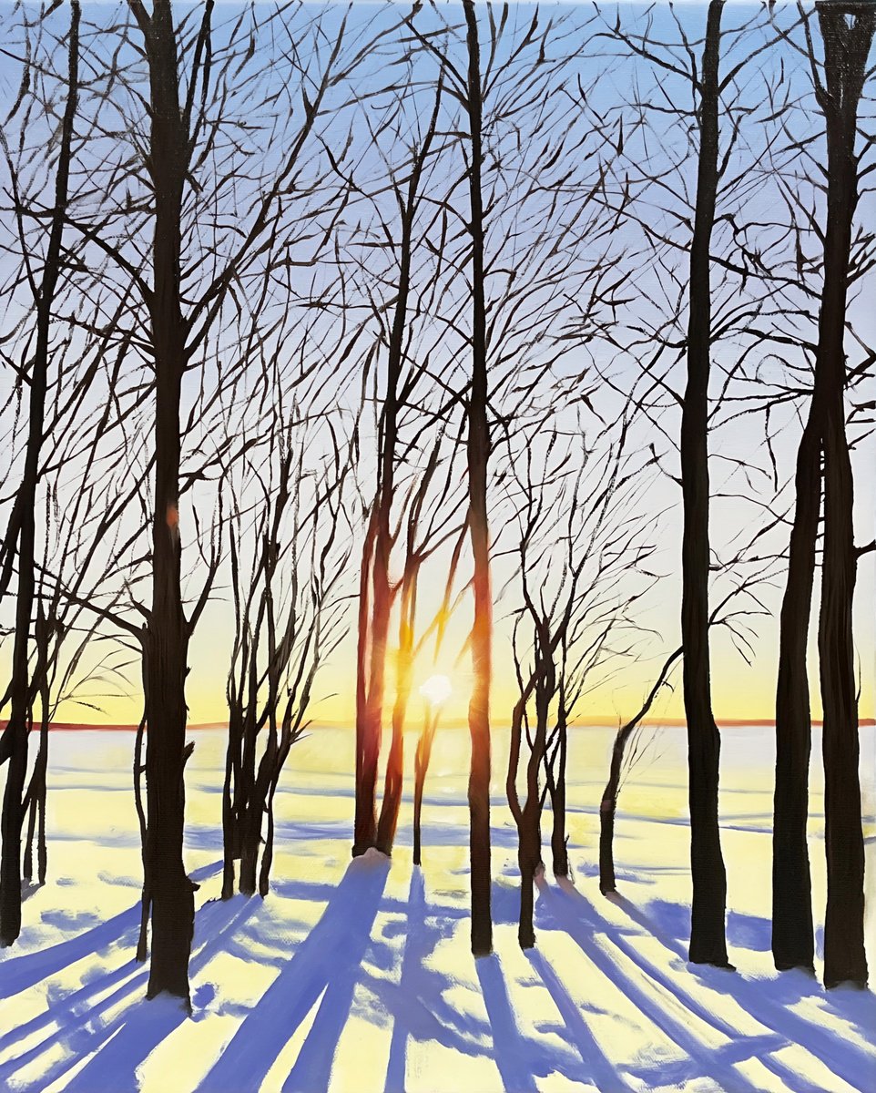 Photorealistic Oil Painting , Winter Solstice By Alla Kallas, 16 X 20, Artwork For Sale On Artfinder