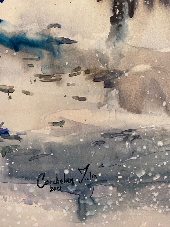Sold Watercolor “Christmas is coming” perfect gift